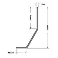 34-150-1 MODULAR SOLUTIONS SUPPORT ANGLE<br>ANGLE BRKT FLOOR FASTENING 150MM